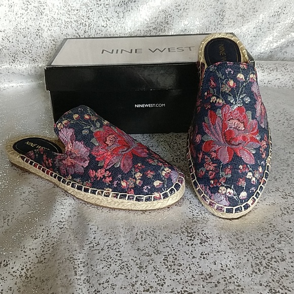 Nine West Shoes - Nine West Floral Jacquard Mules